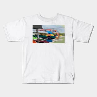 Kayaks in storage Kids T-Shirt